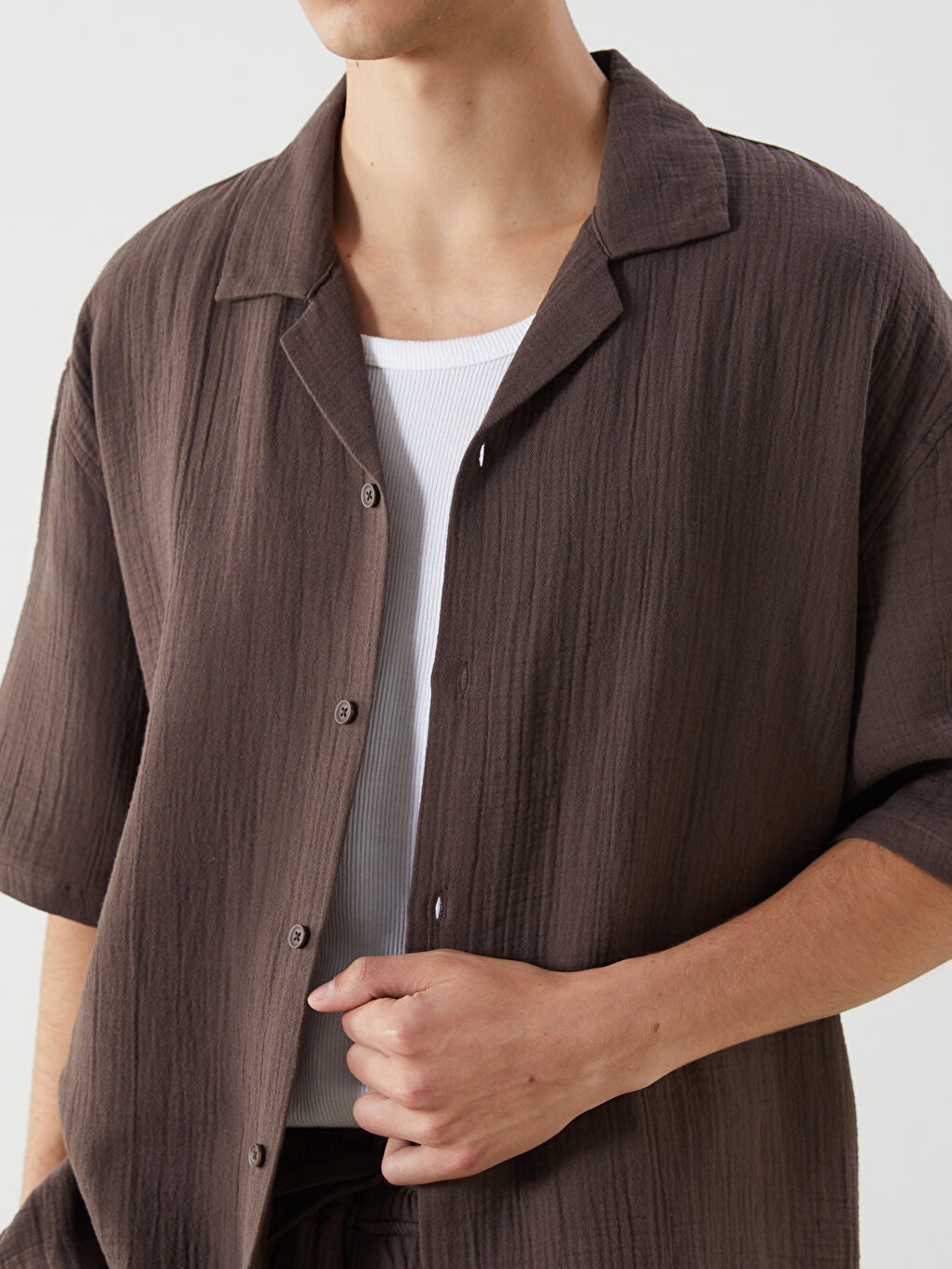 Man BROWN Shirt -S5EF75Z8-HEH