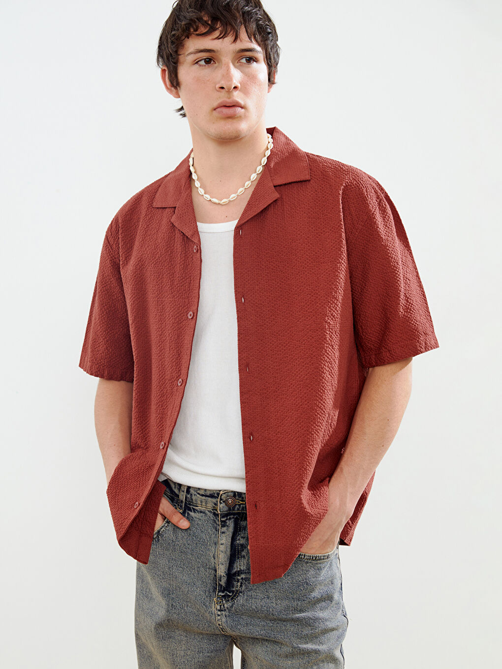 Man BROWN Shirt -S5EF78Z8-J0X