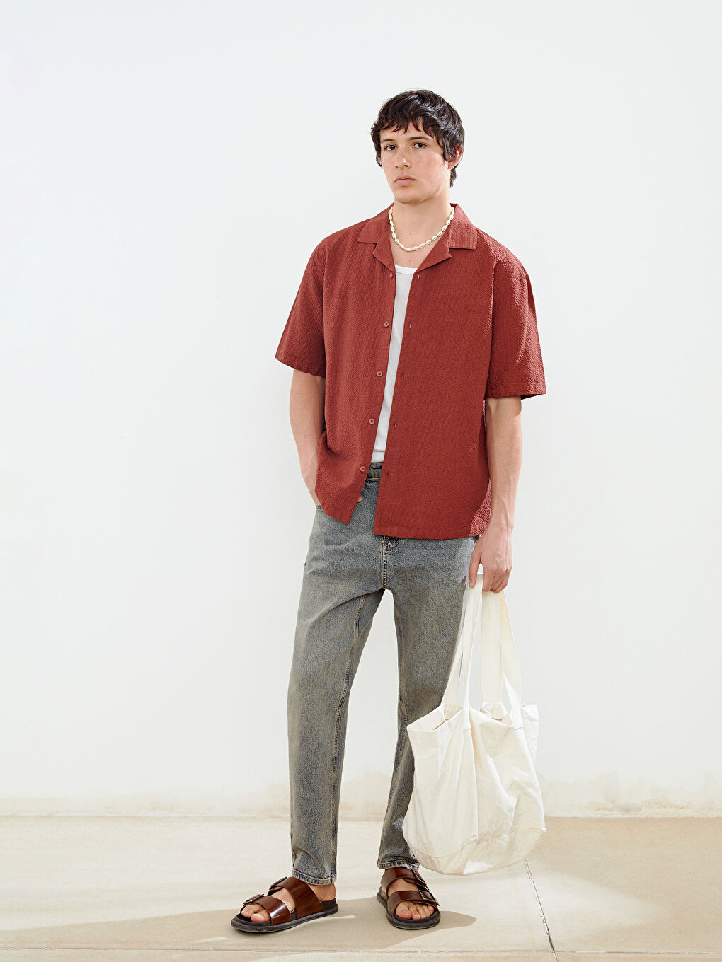 Man BROWN Shirt -S5EF78Z8-J0X