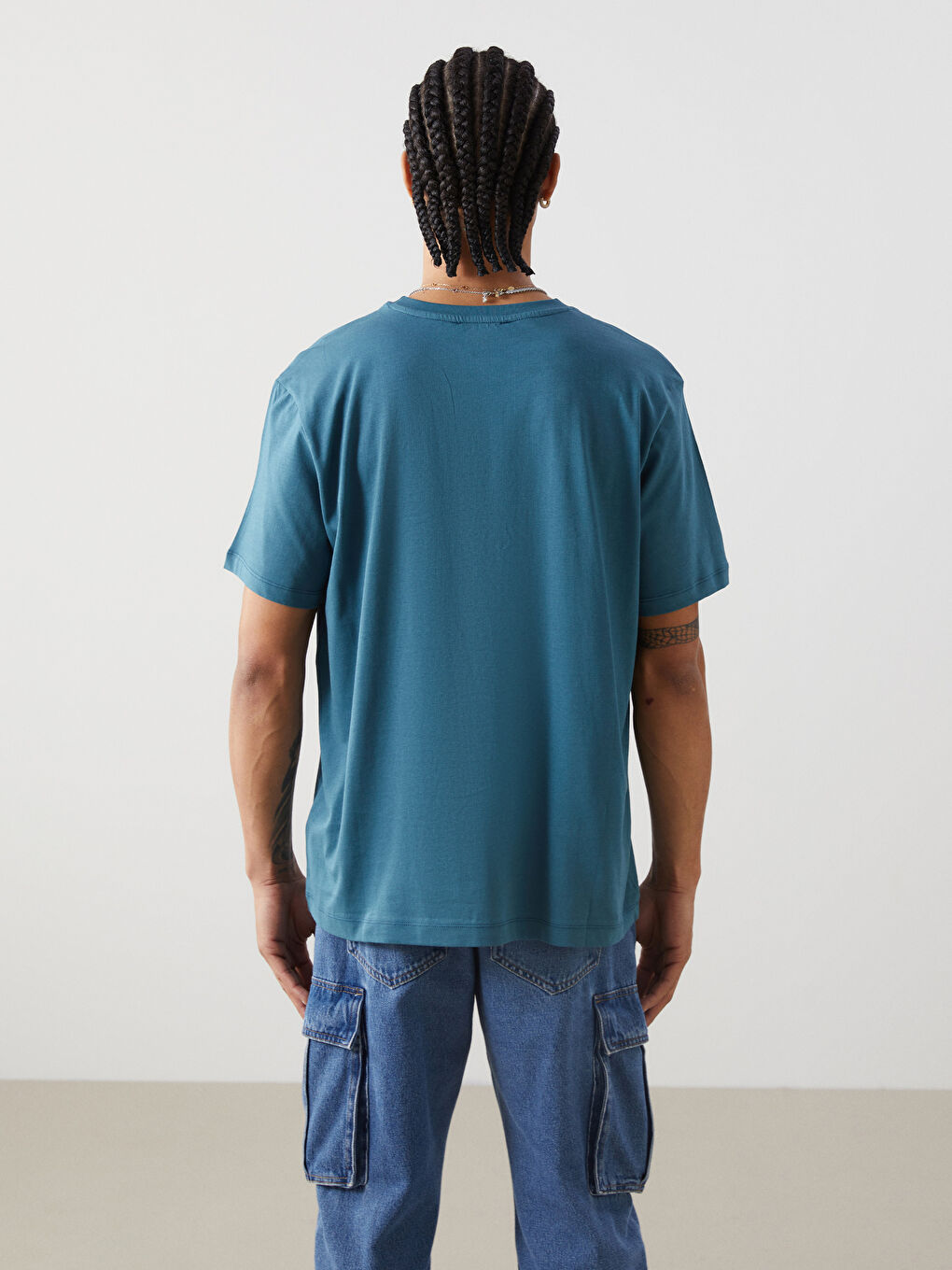 Crew Neck Printed Jersey Men's T-Shirt -S5EF92Z8-VGS