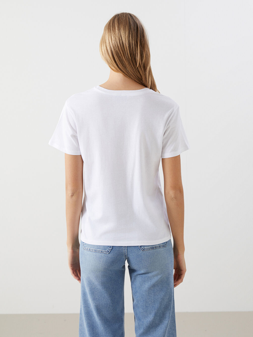 LCW Vision Crew Neck Printed Jersey Women's T-Shirt -S5EG01Z8-Q6K