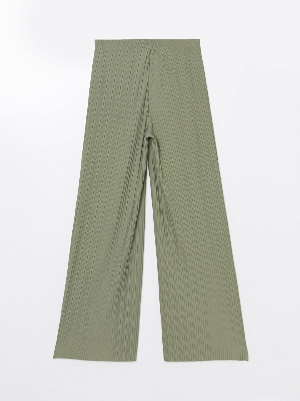 Elasticated Waist Textured Women's Trousers -S5EG22Z8-GUY