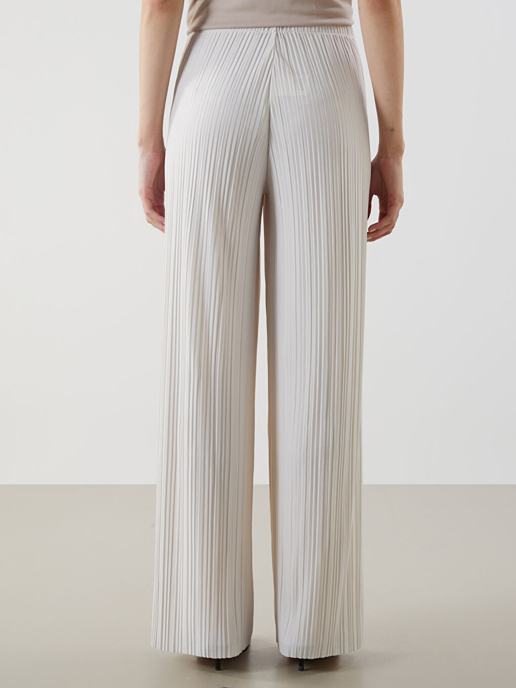 Elasticated Waist Textured Women's Trousers -S5EG22Z8-VF5