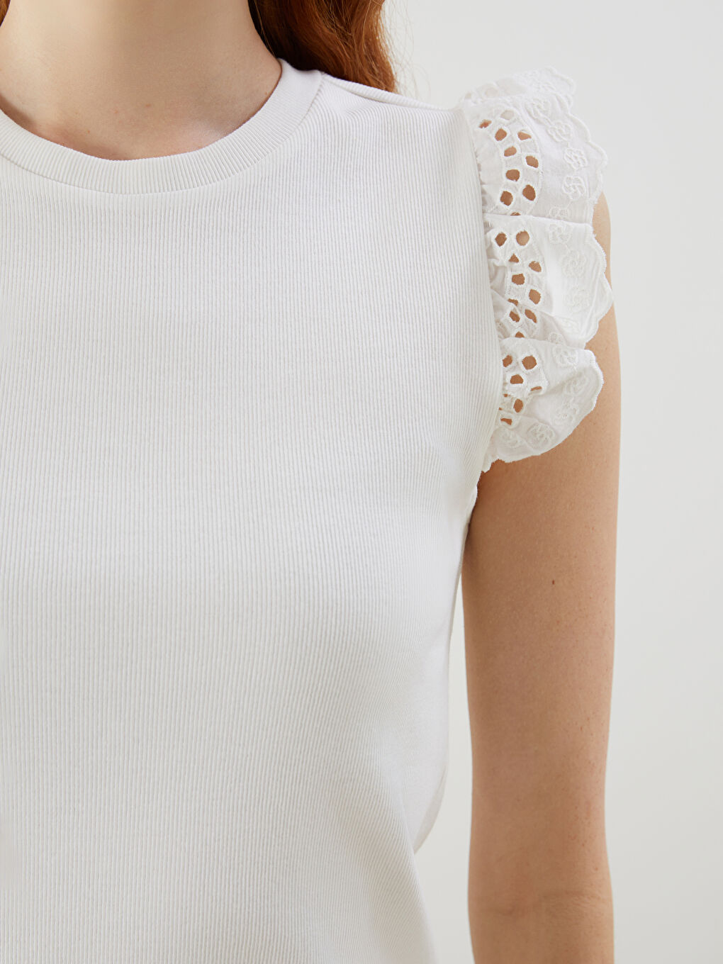 Crew Neck Embroidered Women's Tank Top -S5EG30Z8-R9J