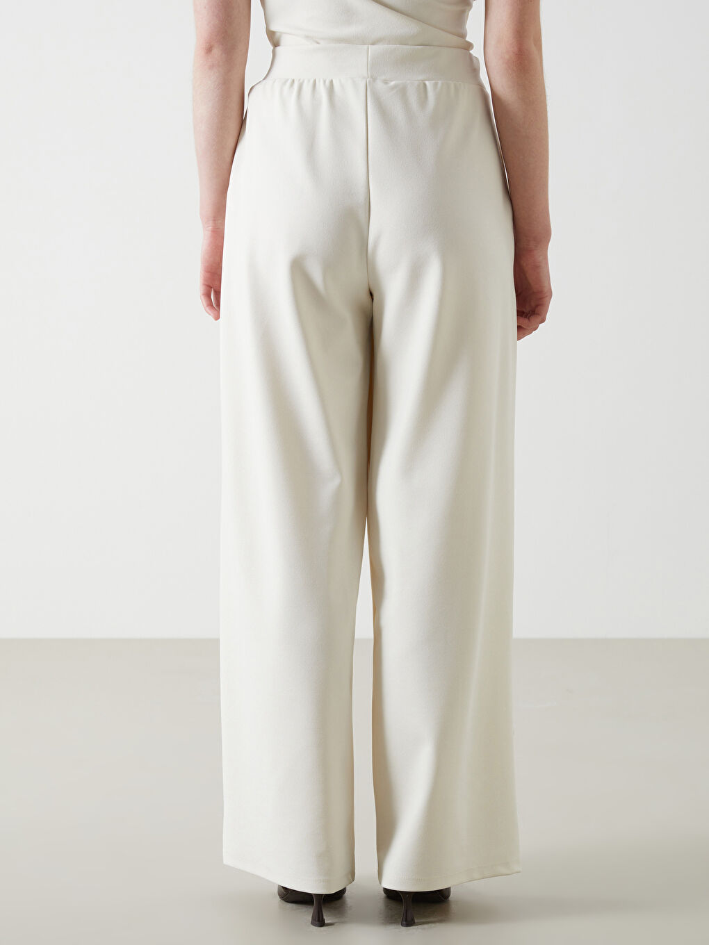 Wide Leg Women Trousers With Elastic Waist -S5EG39Z8-FWM