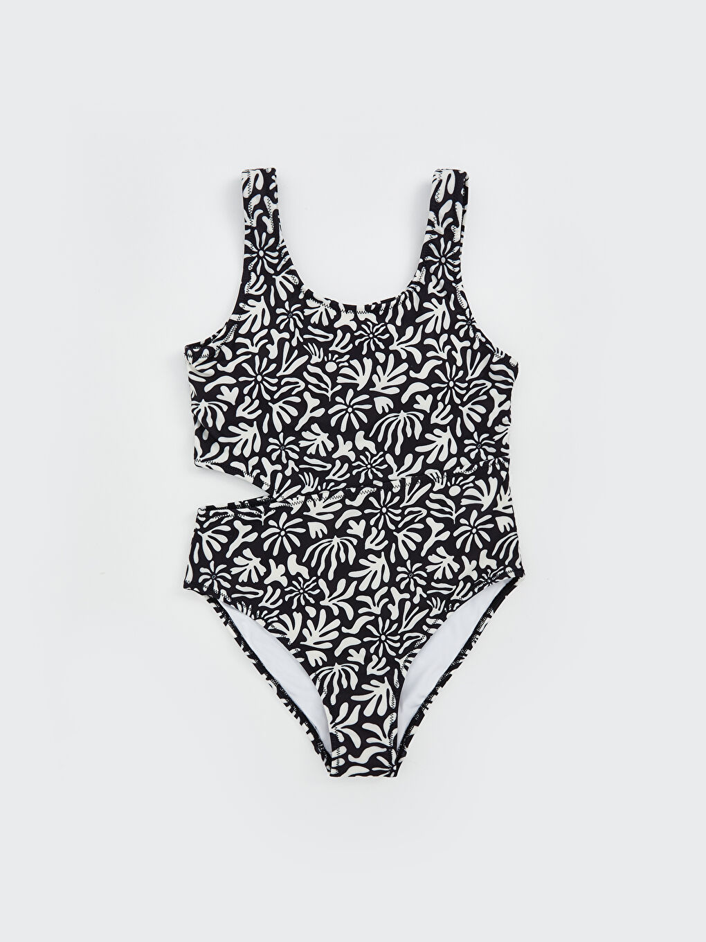 Siyah Hızlı Kuruyan UV Korumalı Kız Çocuk Mayo