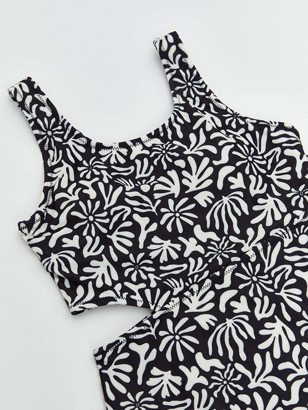 Siyah Hızlı Kuruyan UV Korumalı Kız Çocuk Mayo-2