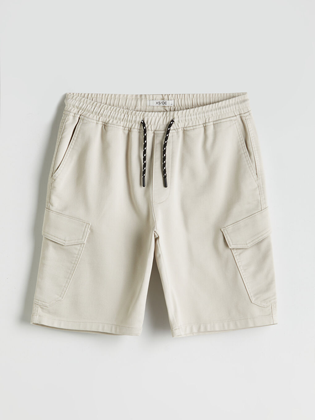 XSIDE Bej Slim Fit Erkek Kargo Şort