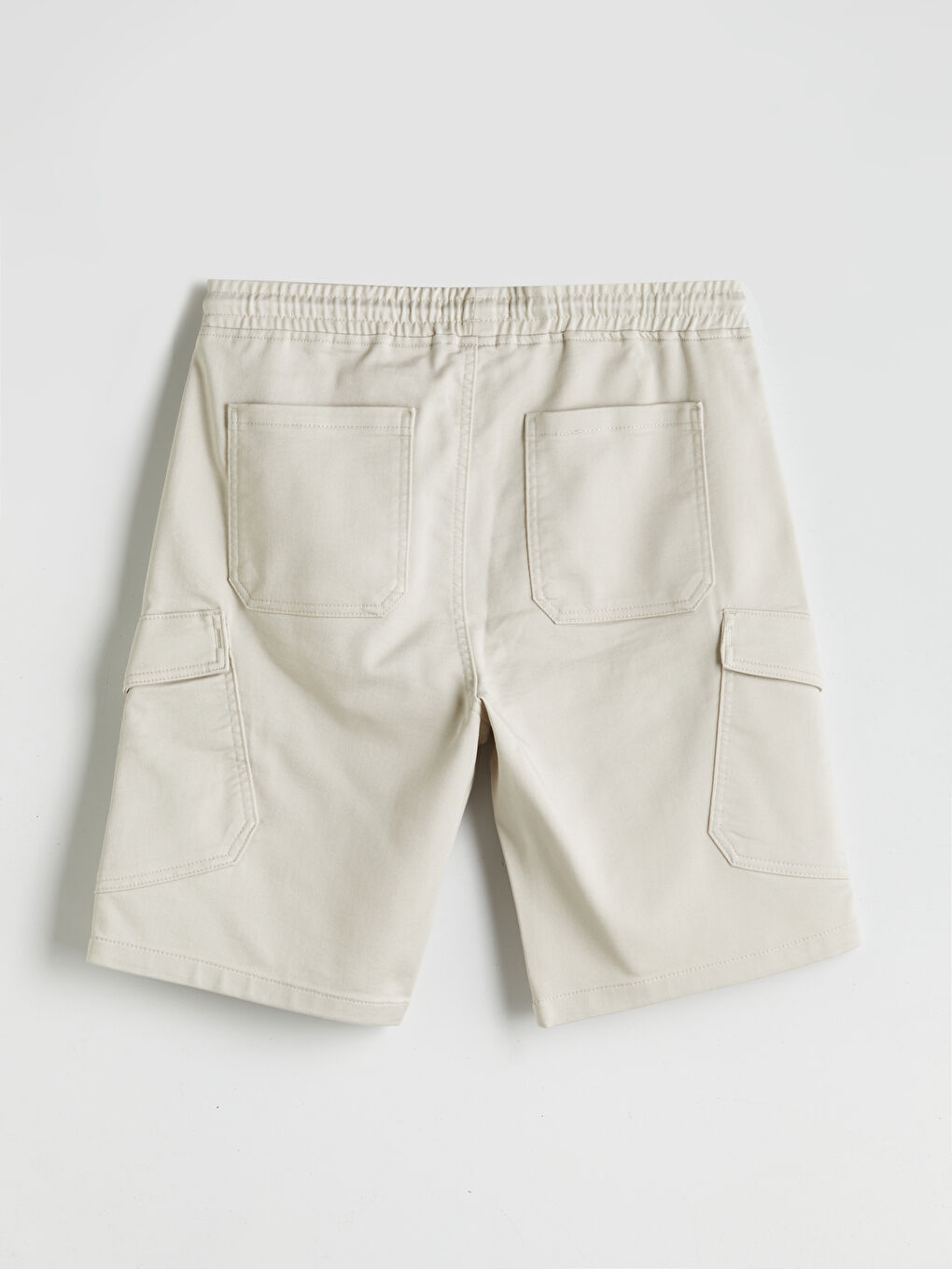 XSIDE Bej Slim Fit Erkek Kargo Şort - 1