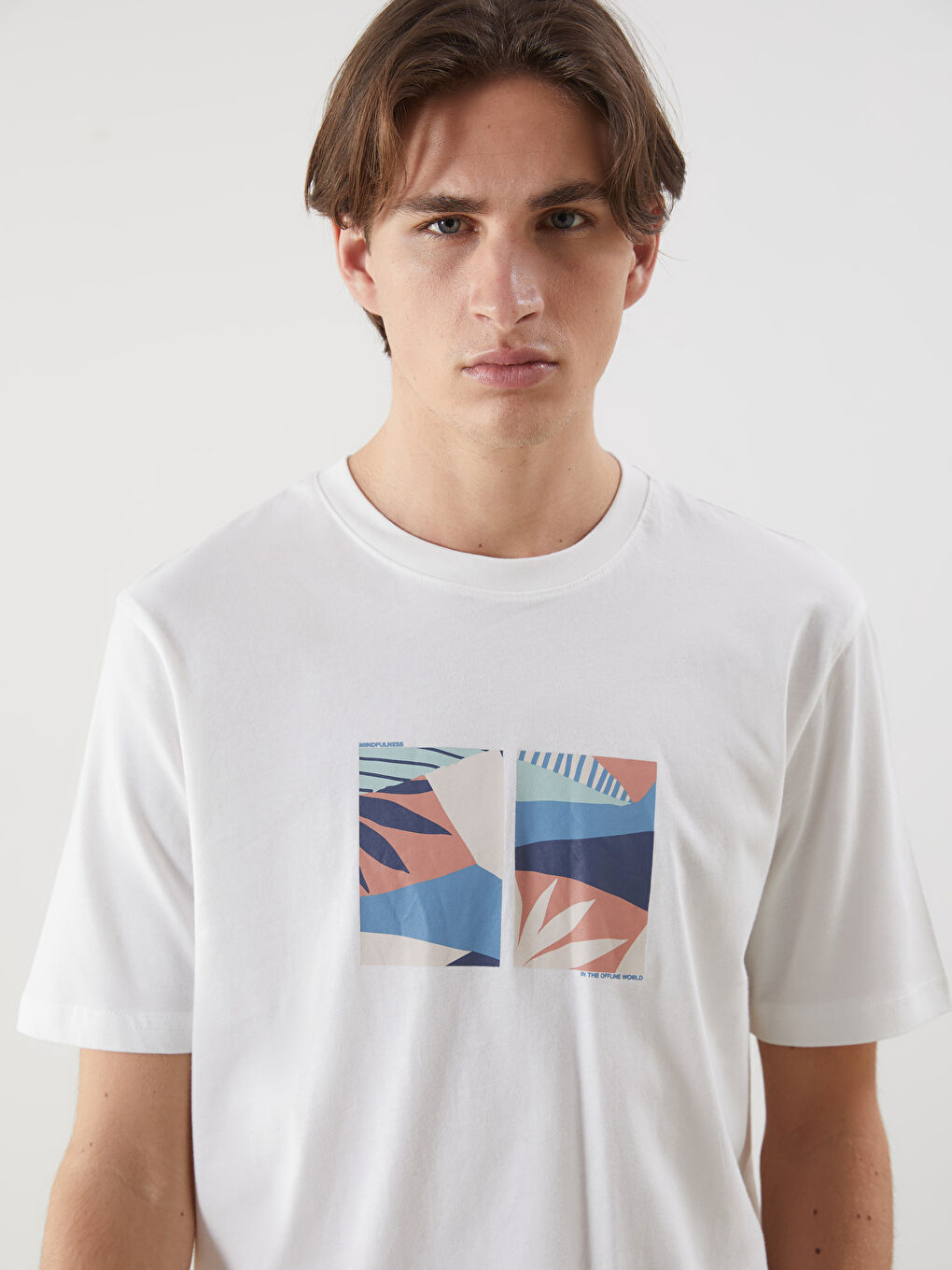 Crew Neck Printed Jersey Men's T-Shirt -S5EG87Z8-R9J