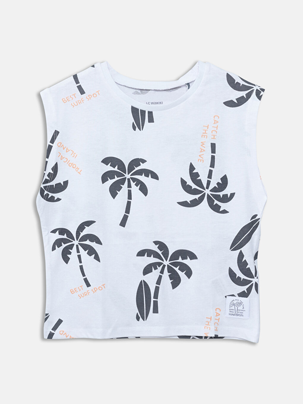 Crew Neck Printed Boys' Vest -S5EG93Z1-LU7