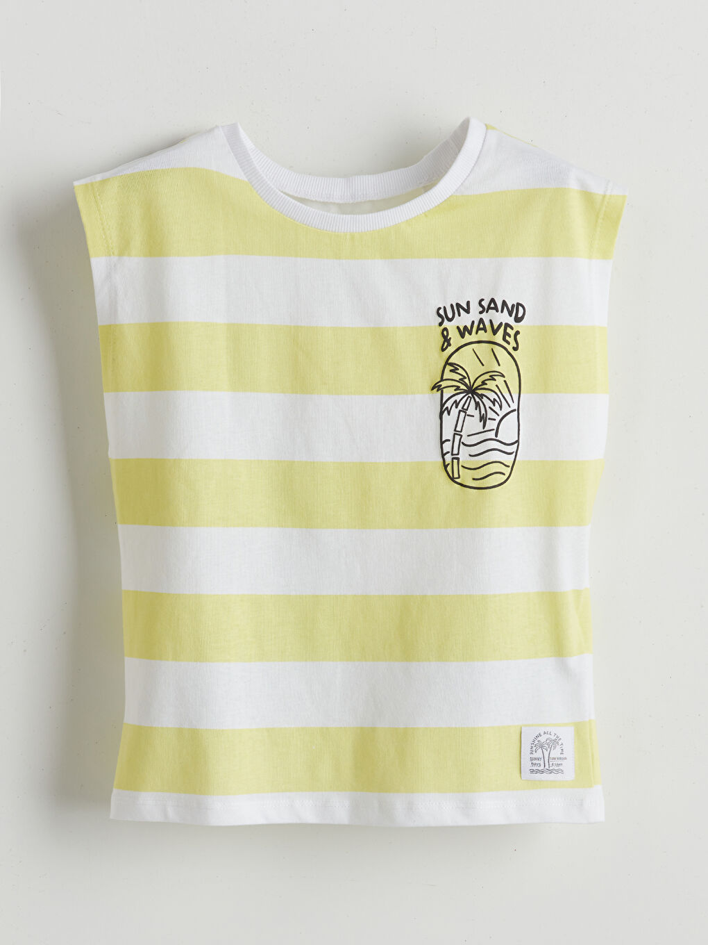 Crew Neck Striped Printed Boys' Tank Top -S5EG97Z1-LU7