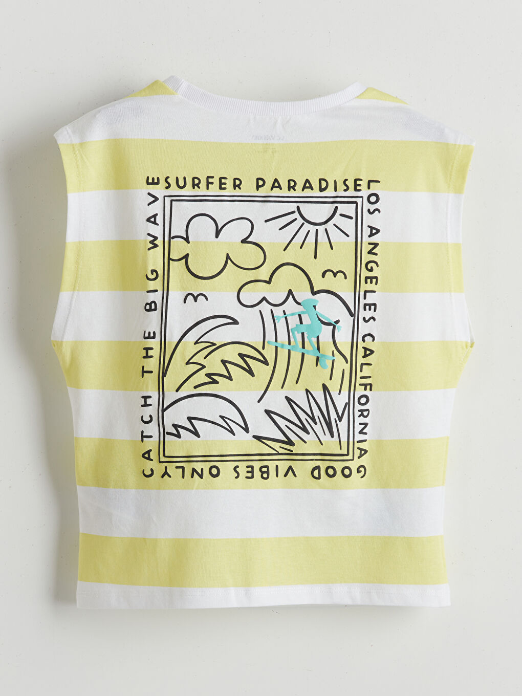 Crew Neck Striped Printed Boys' Tank Top -S5EG97Z1-LU7