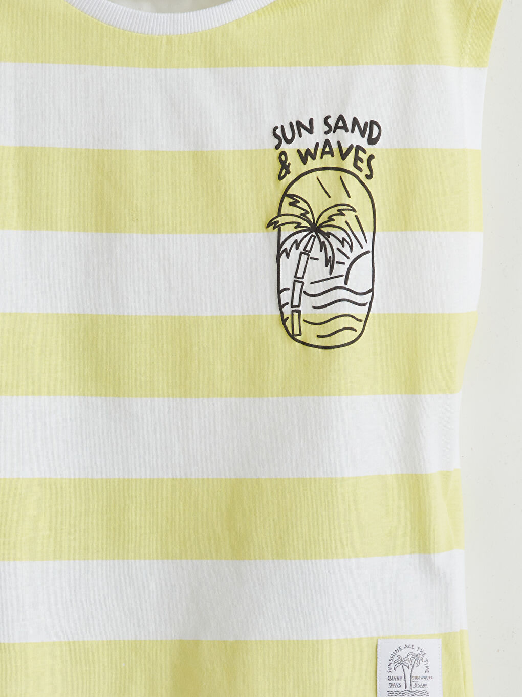 Crew Neck Striped Printed Boys' Tank Top -S5EG97Z1-LU7
