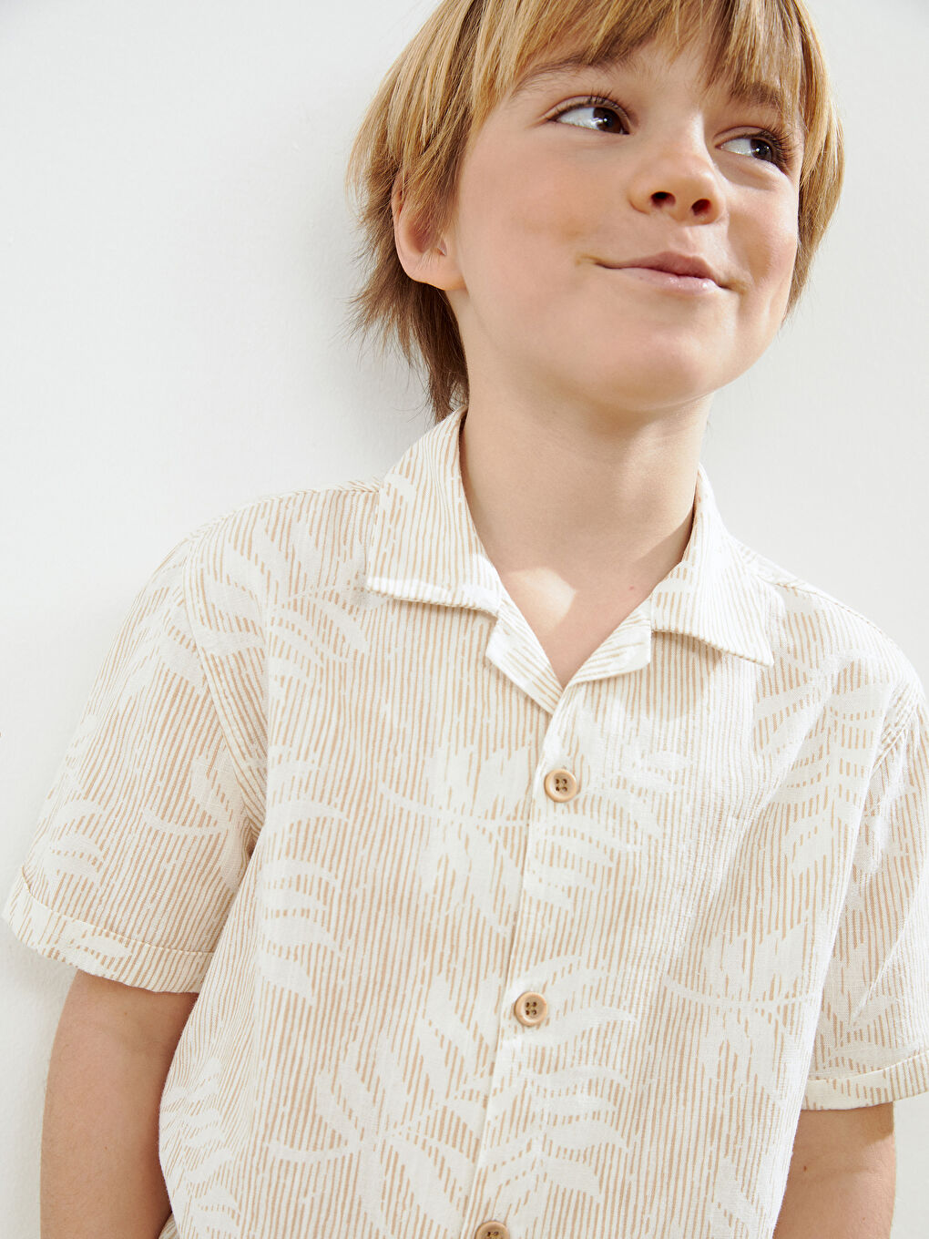 Resort Collar Printed Boys' Shirt -S5EG98Z1-LQA
