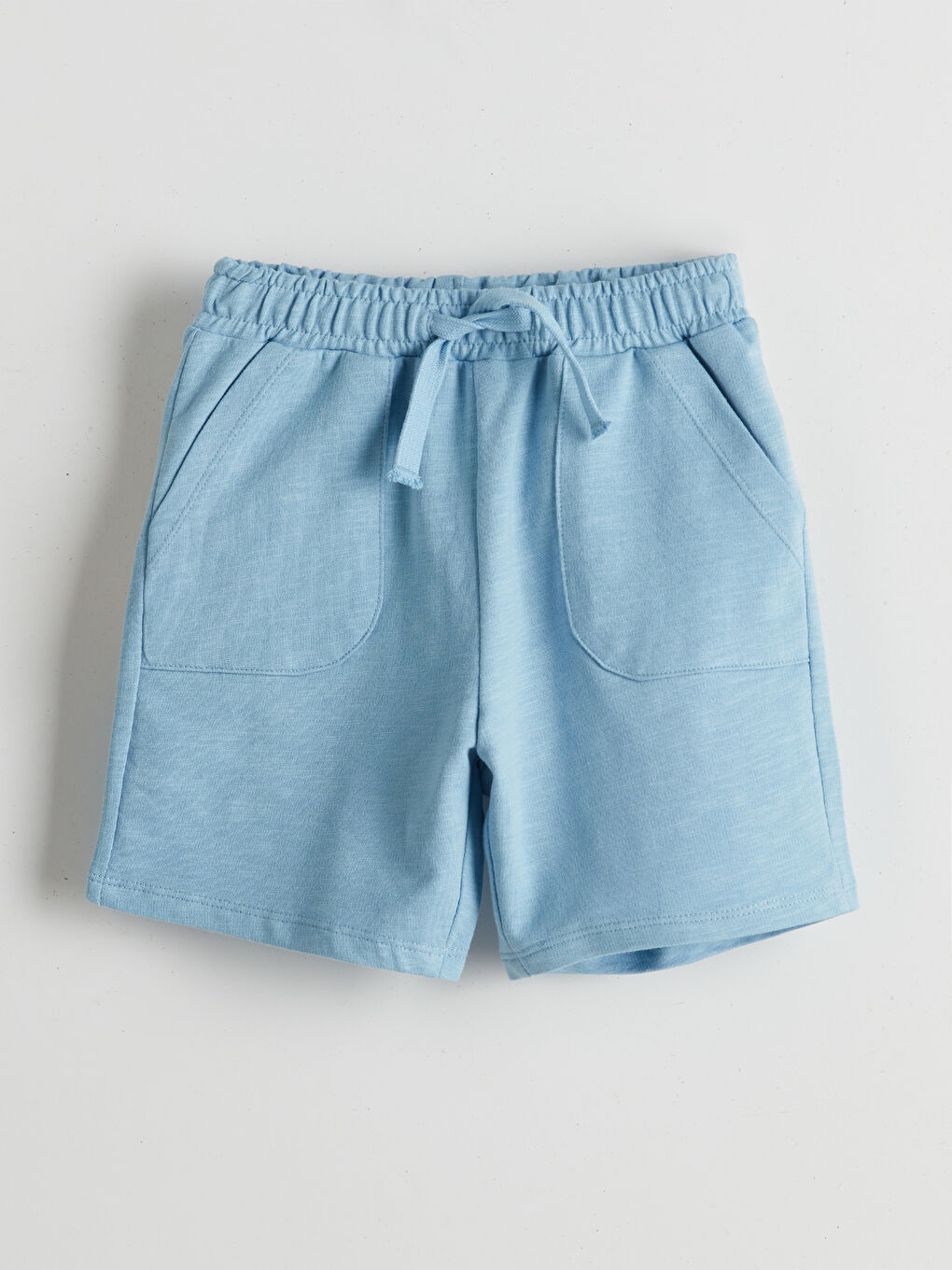 Elasticated Waist Pocketed Boys' 2 Thread Shorts -S5EH02Z1-QZC