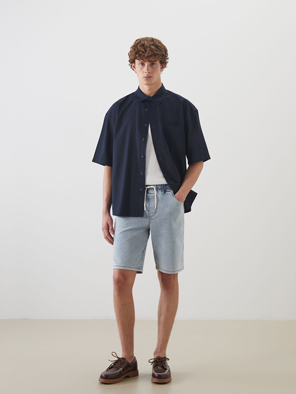 LCW Jeans Standard Fit Men's Denim Shorts -S5EH10Z8-311