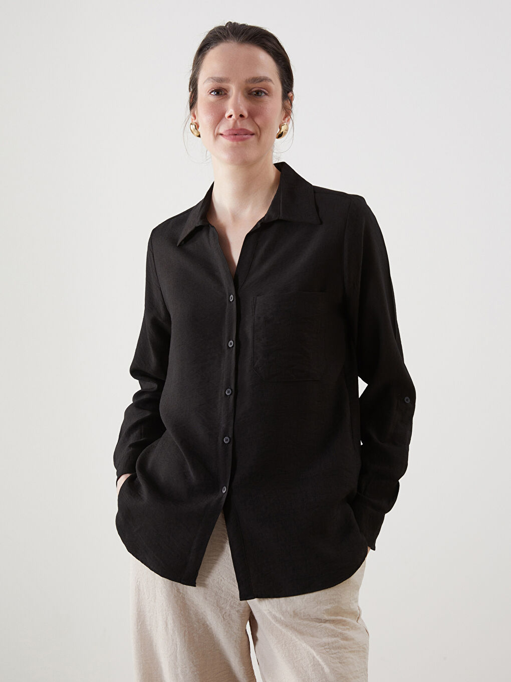 Regular Fit Women's Shirt -S5EH35Z8-CVL