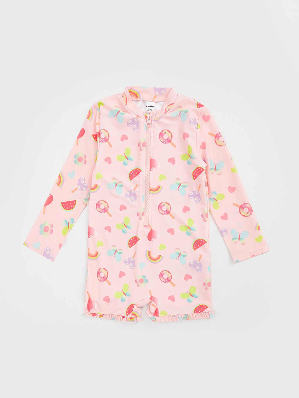 Printed Shorts Girls' Swimsuit