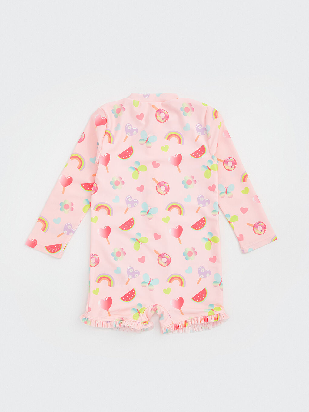 Printed Shorts Girls' Swimsuit-1