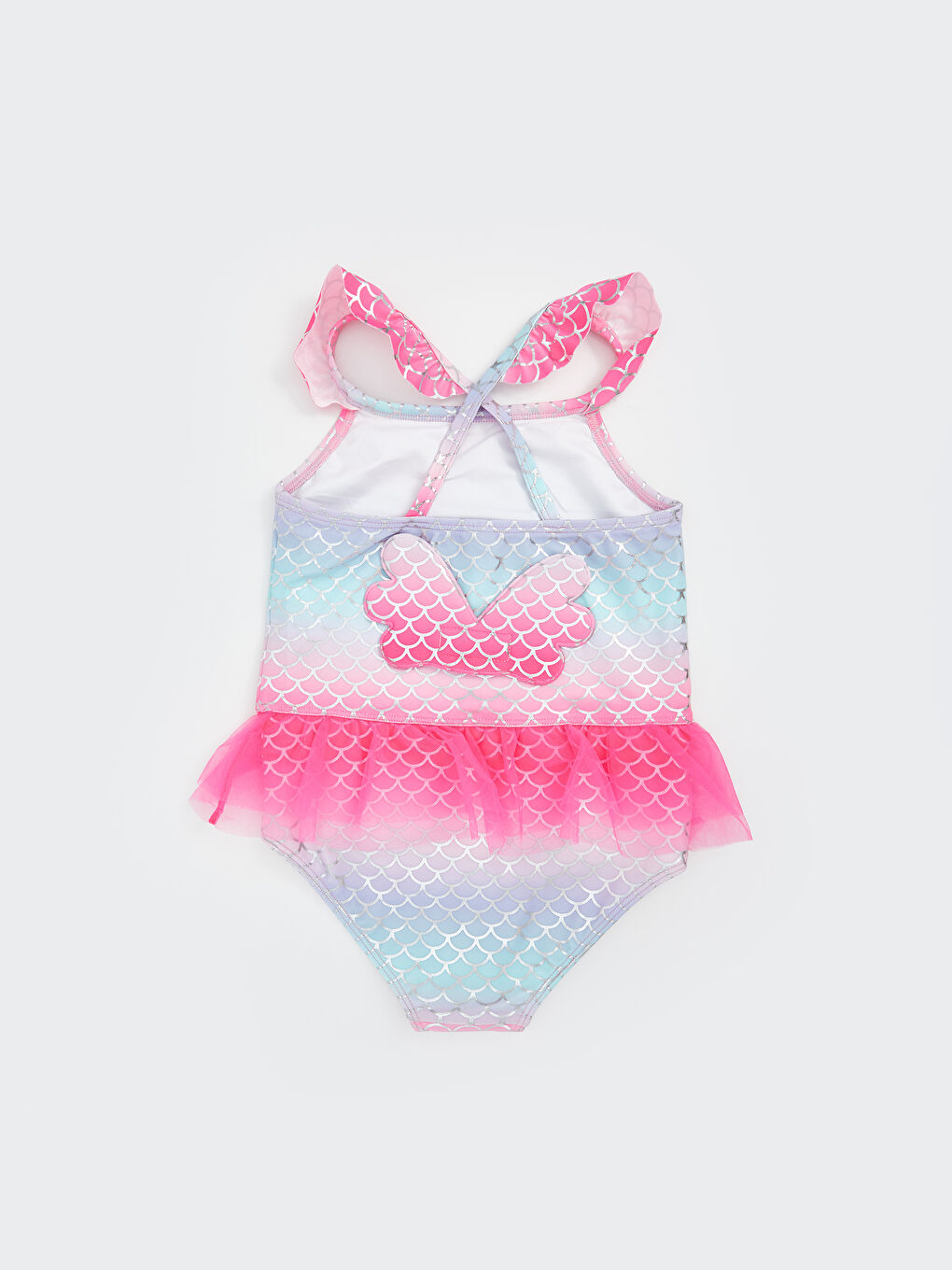 Printed Tulle Girls' Swimsuit -S5EH64Z1-LT4