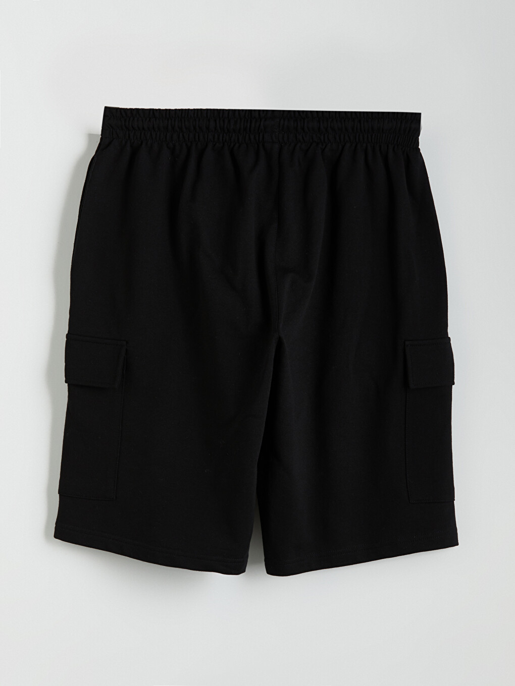 Siyah Slim Fit Erkek Kargo Şort-5