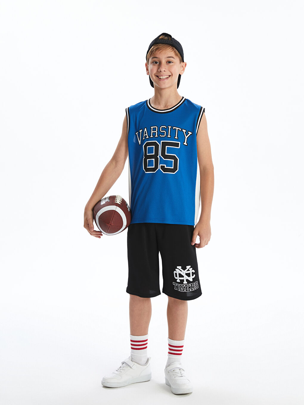 Crew Neck Varsity Printed Boys' Tank Top -S5EH97Z4-HNU