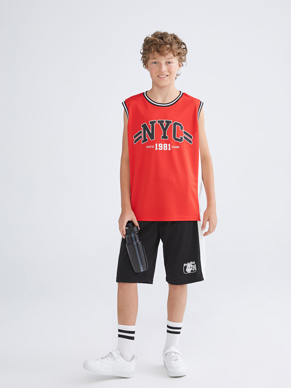 LCW Kids Crew Neck NYC Printed Boys' Tank Top -S5EH97Z4-Z2L