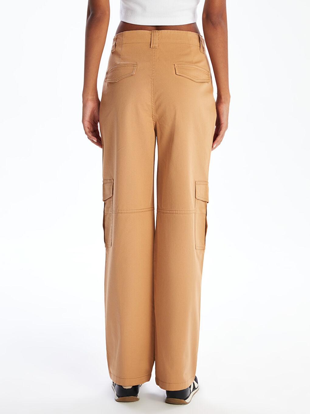 LC WAIKIKI Standard Fit Gabardine Women's Cargo Trousers -S5EI00Z8-FPK