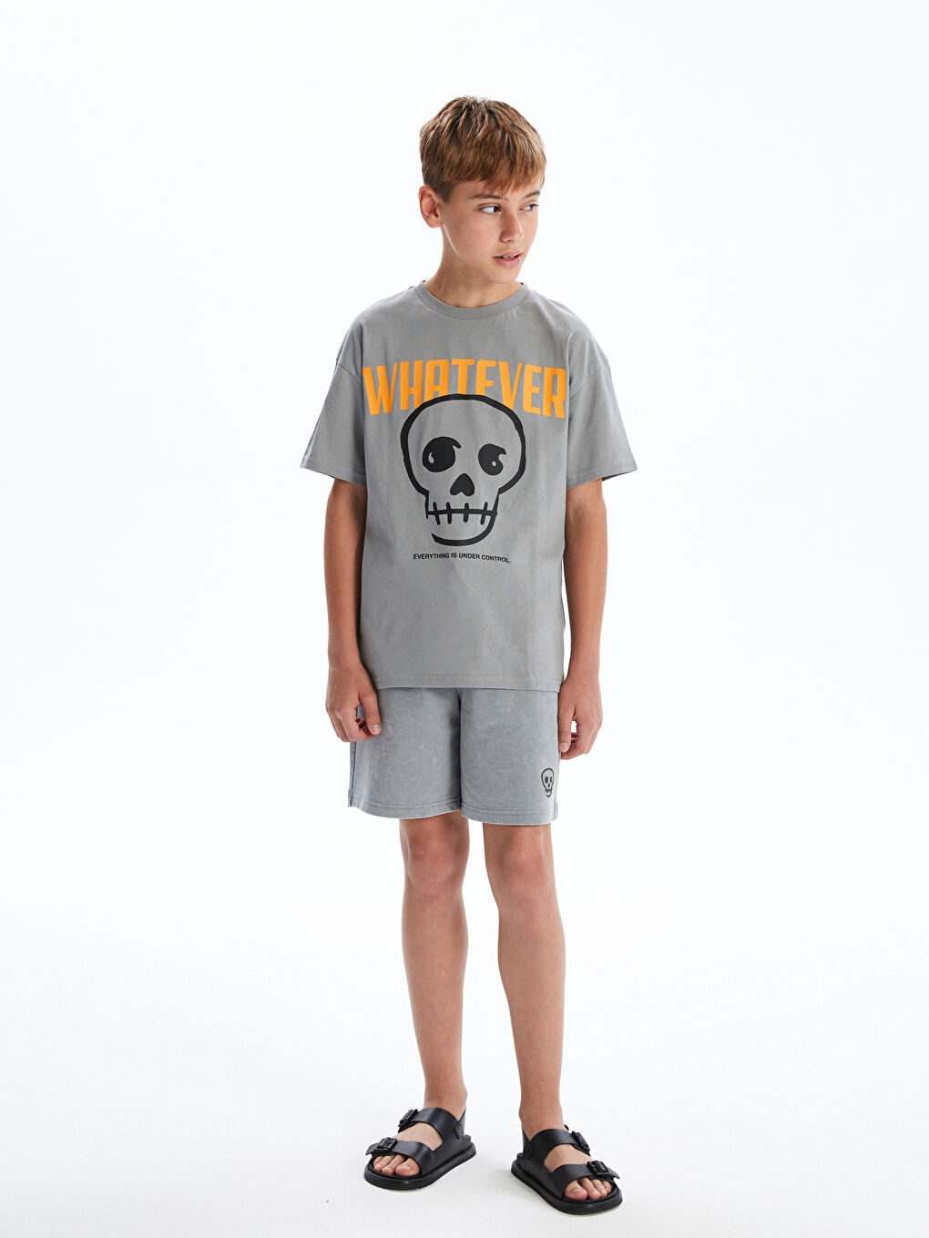 Crew Neck Boys' T-Shirt -S5EI03Z4-JNC