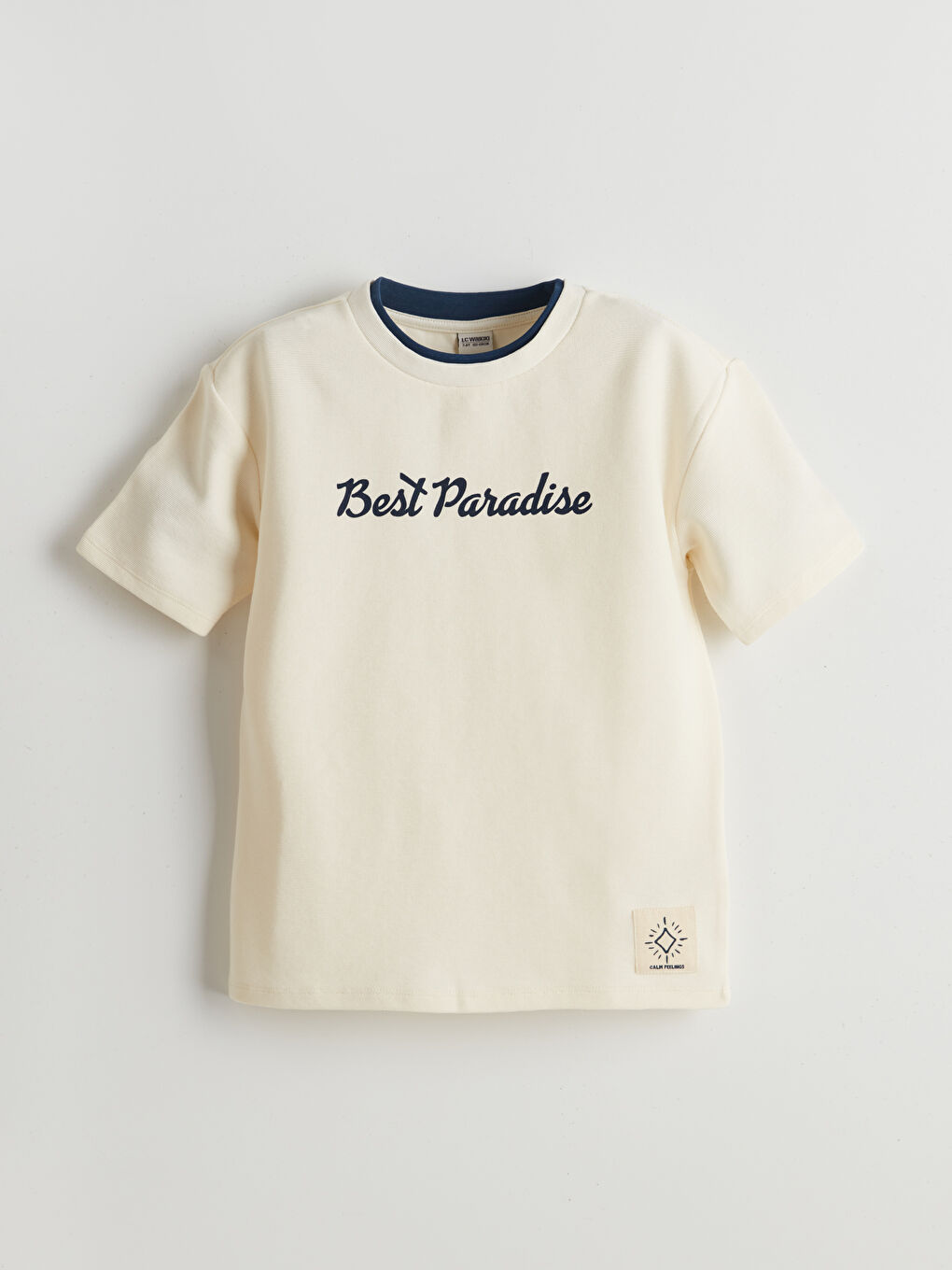Crew Neck Embroidered Ottoman Piping Boy's T-Shirt -S5EI06Z4-FDJ