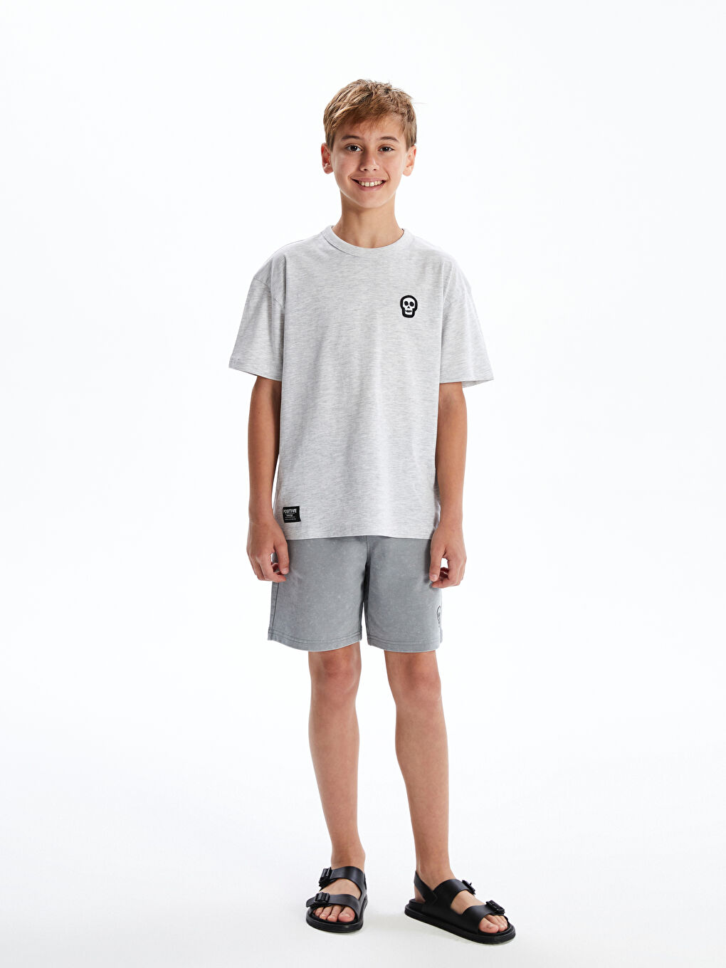 Crew Neck Boys' T-Shirt -S5EI09Z4-LAK