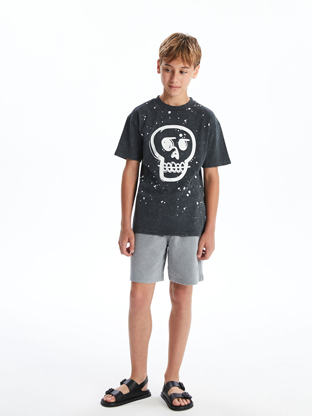 Crew Neck Boys' T-Shirt -S5EI12Z4-VFB