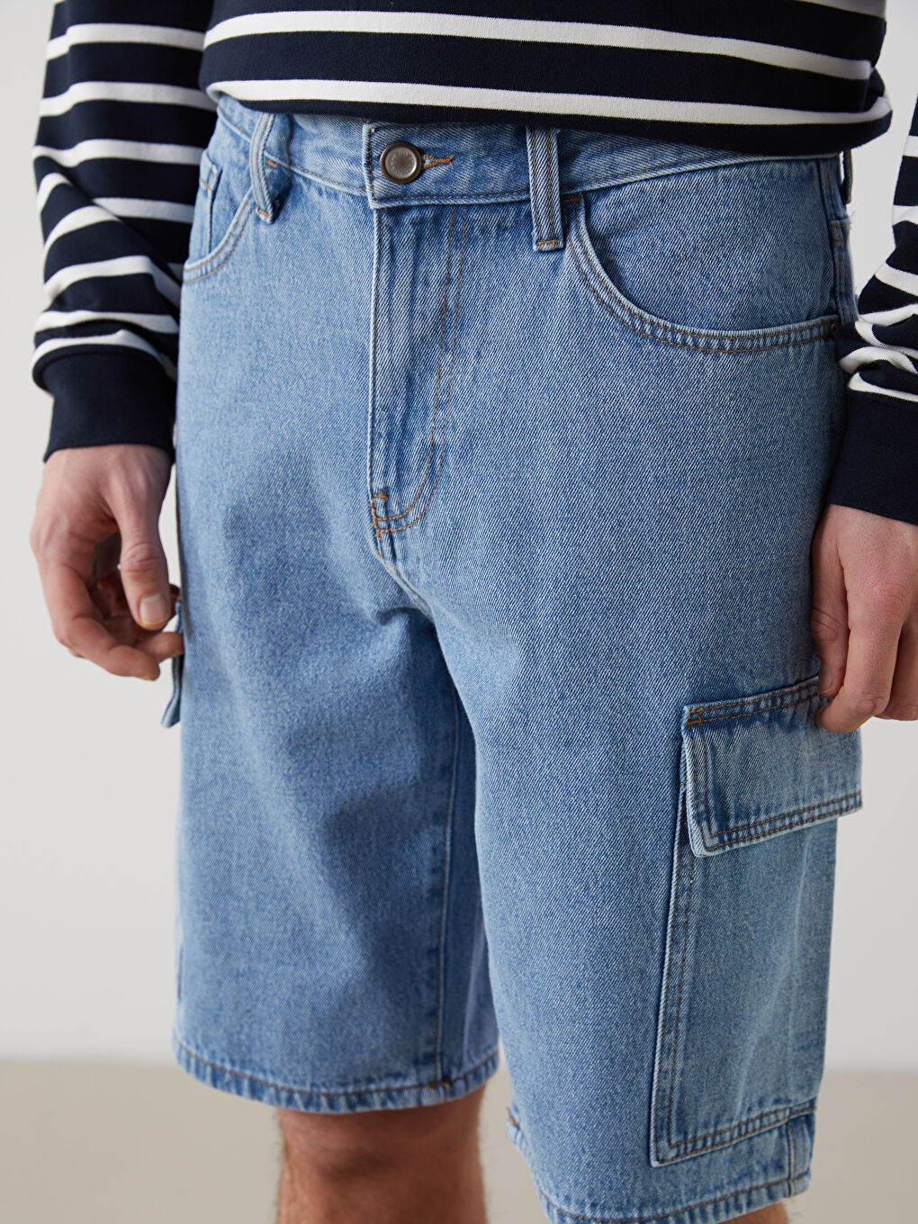 Standard Fit Men's Denim Shorts -S5EI15Z8-311
