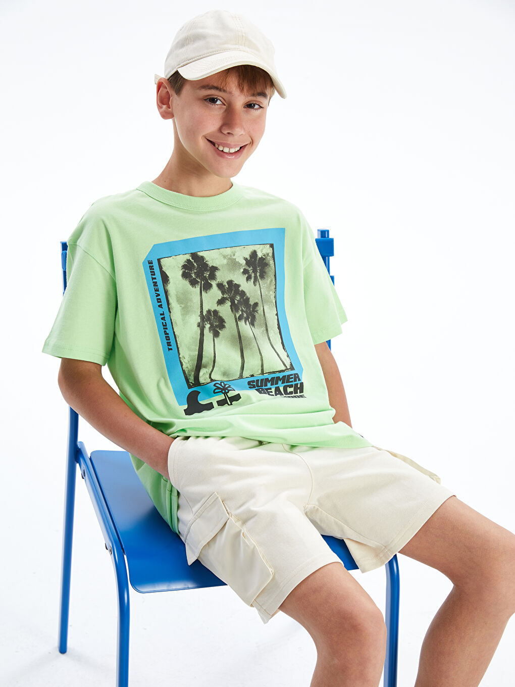 Crew Neck Boys' T-Shirt -S5EI21Z4-FUQ
