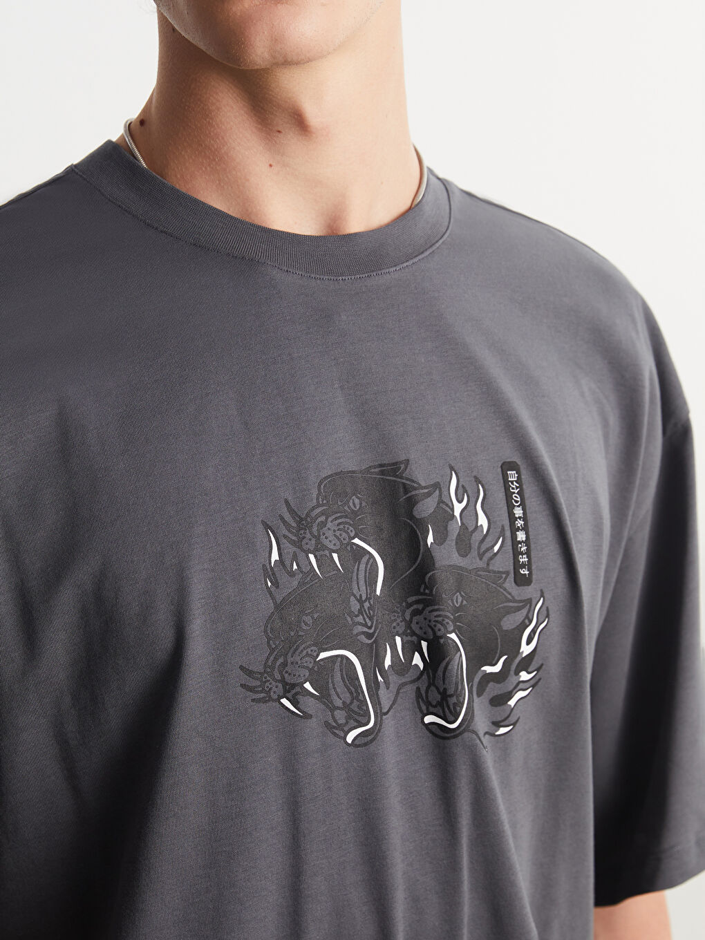 Crew Neck Printed Jersey Men's T-Shirt -S5EI36Z8-YAN