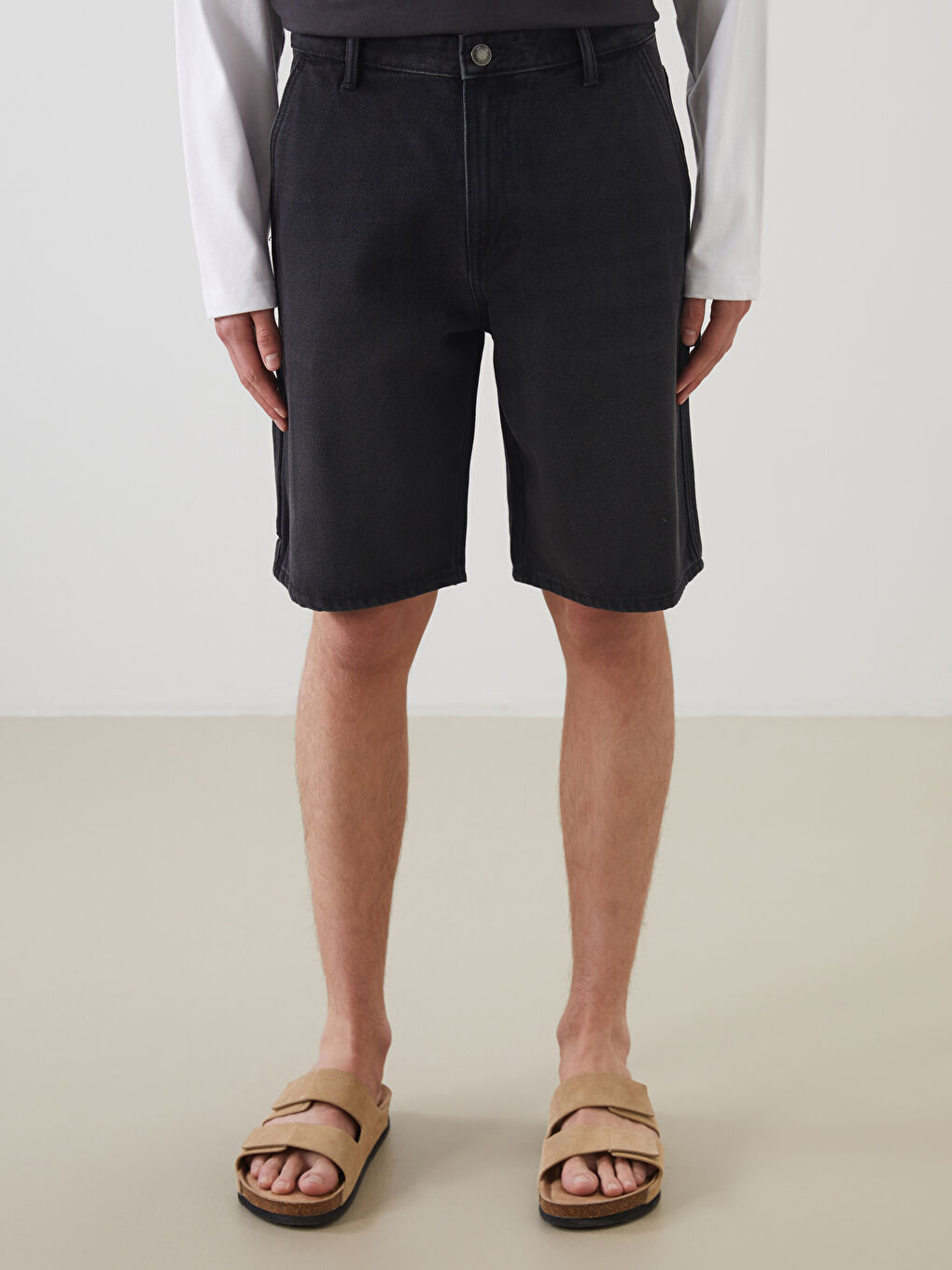 Standard Fit Men's Denim Shorts -S5EI37Z8-326