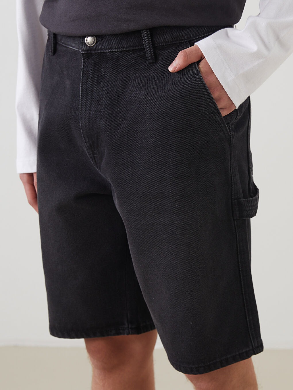 Standard Fit Men's Denim Shorts -S5EI37Z8-326