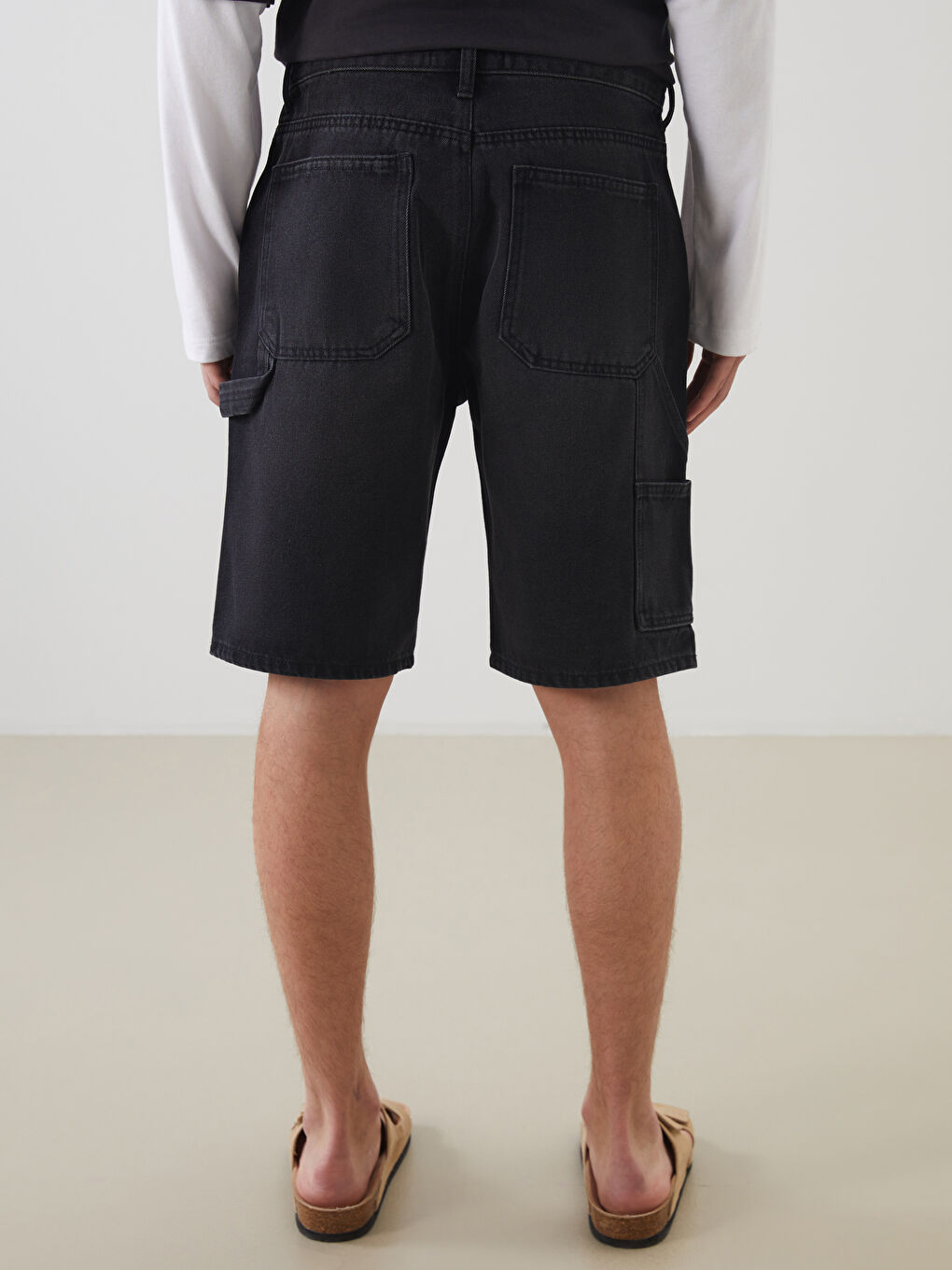 Standard Fit Men's Denim Shorts -S5EI37Z8-326