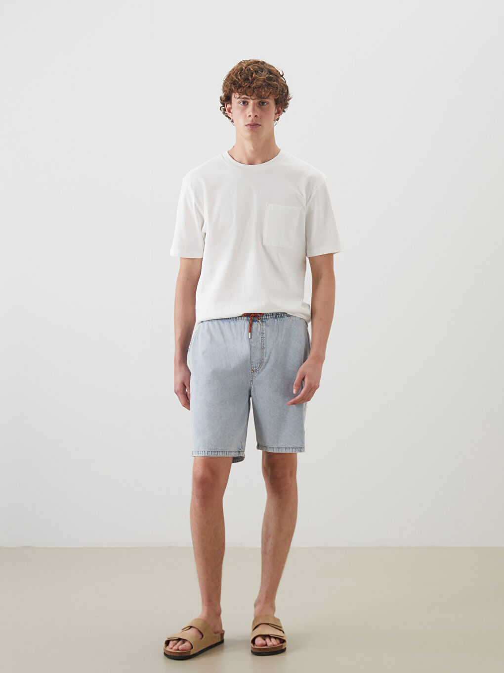 Relaxed Fit Men's Jean Shorts -S5EI48Z8-311