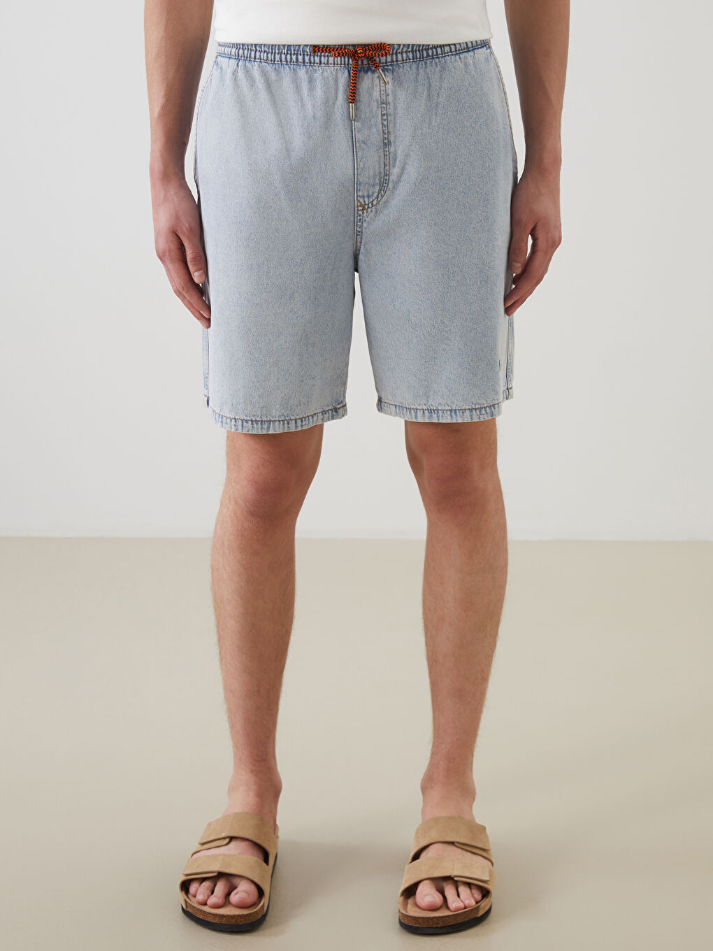 Relaxed Fit Men's Jean Shorts -S5EI48Z8-311