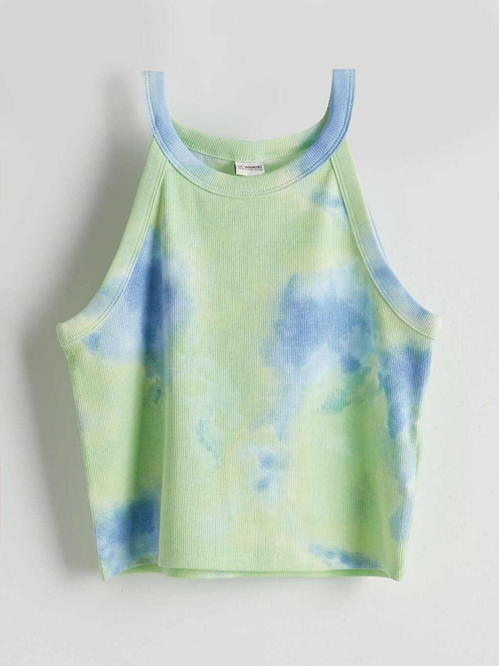 Halter Neck Batik Patterned Girls' Tank Top -S5EI73Z4-F9C