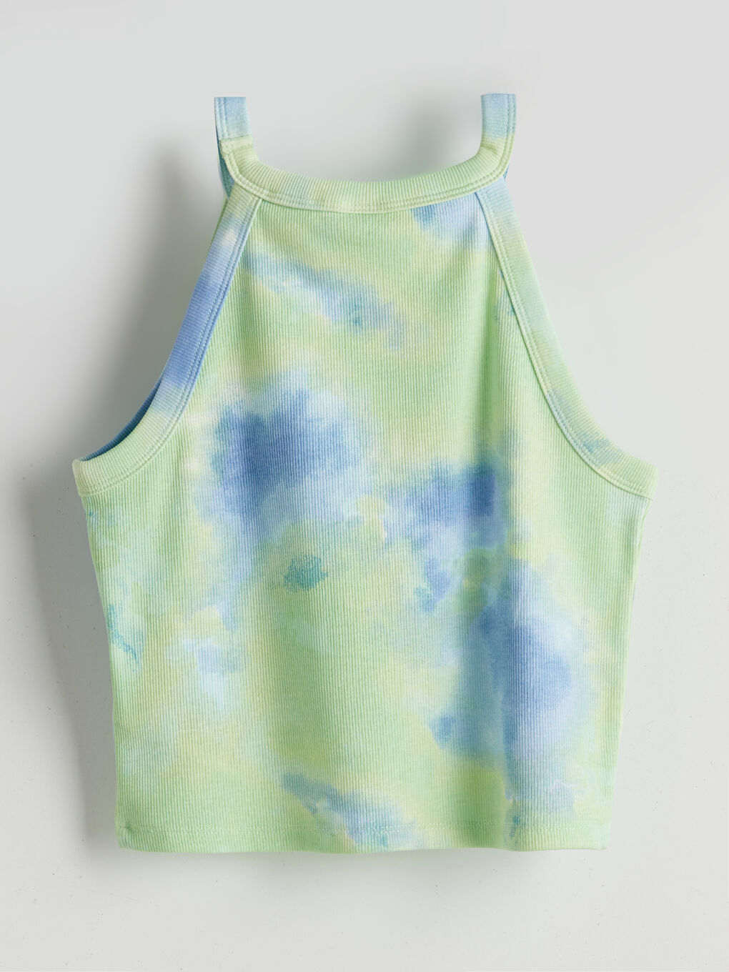 Halter Neck Batik Patterned Girls' Tank Top -S5EI73Z4-F9C