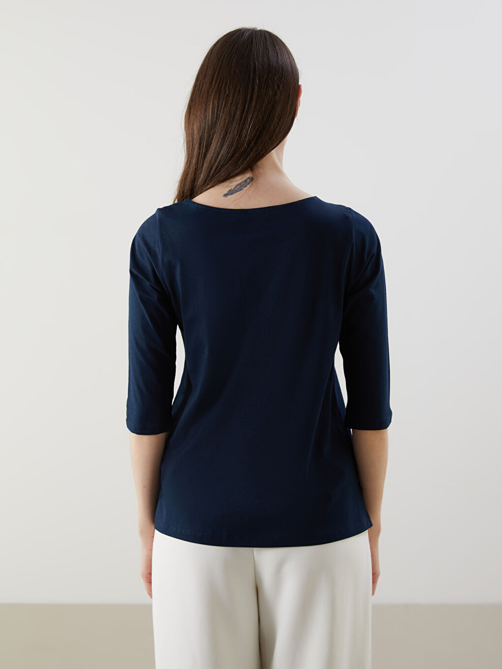 Funnel Neck Women's Blouse -S5EJ05Z8-E1J