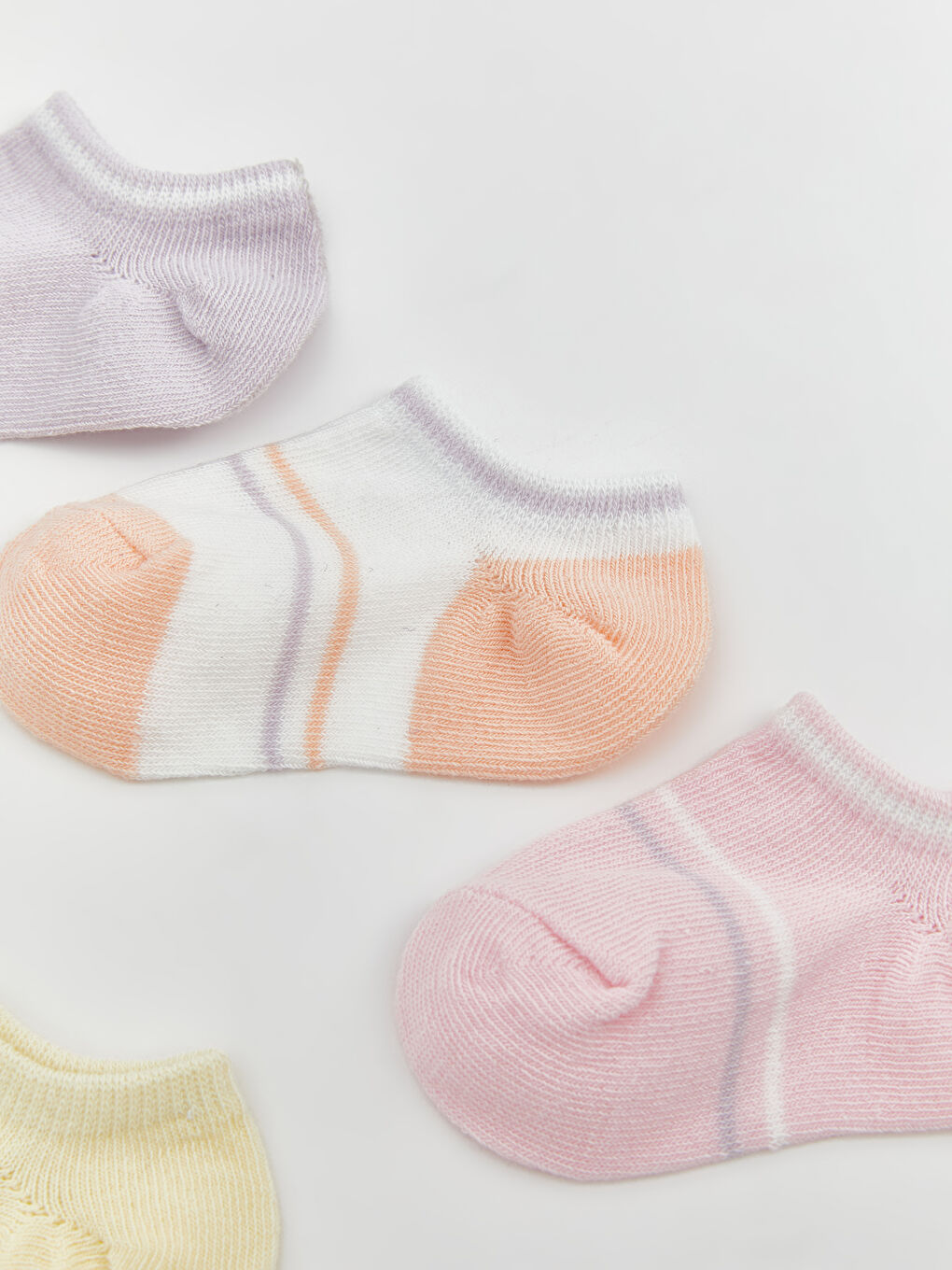 Striped Baby Girl Booties Socks 5 Pieces -S5EJ16Z1-QV4