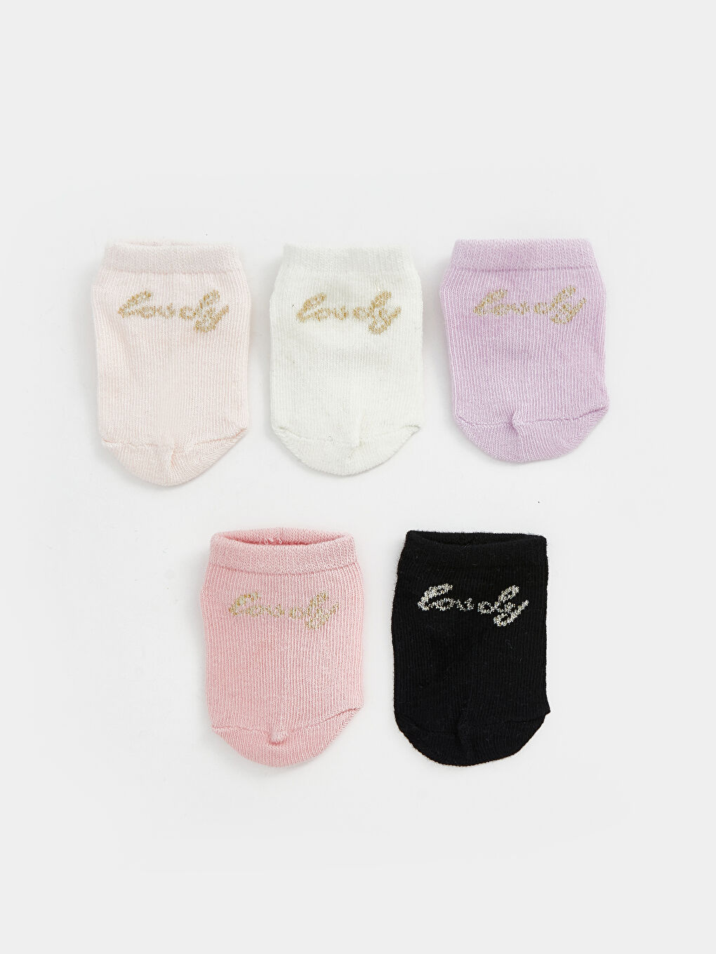 Printed Baby Girl Booties Socks 5 Pieces -S5EJ19Z1-JH3
