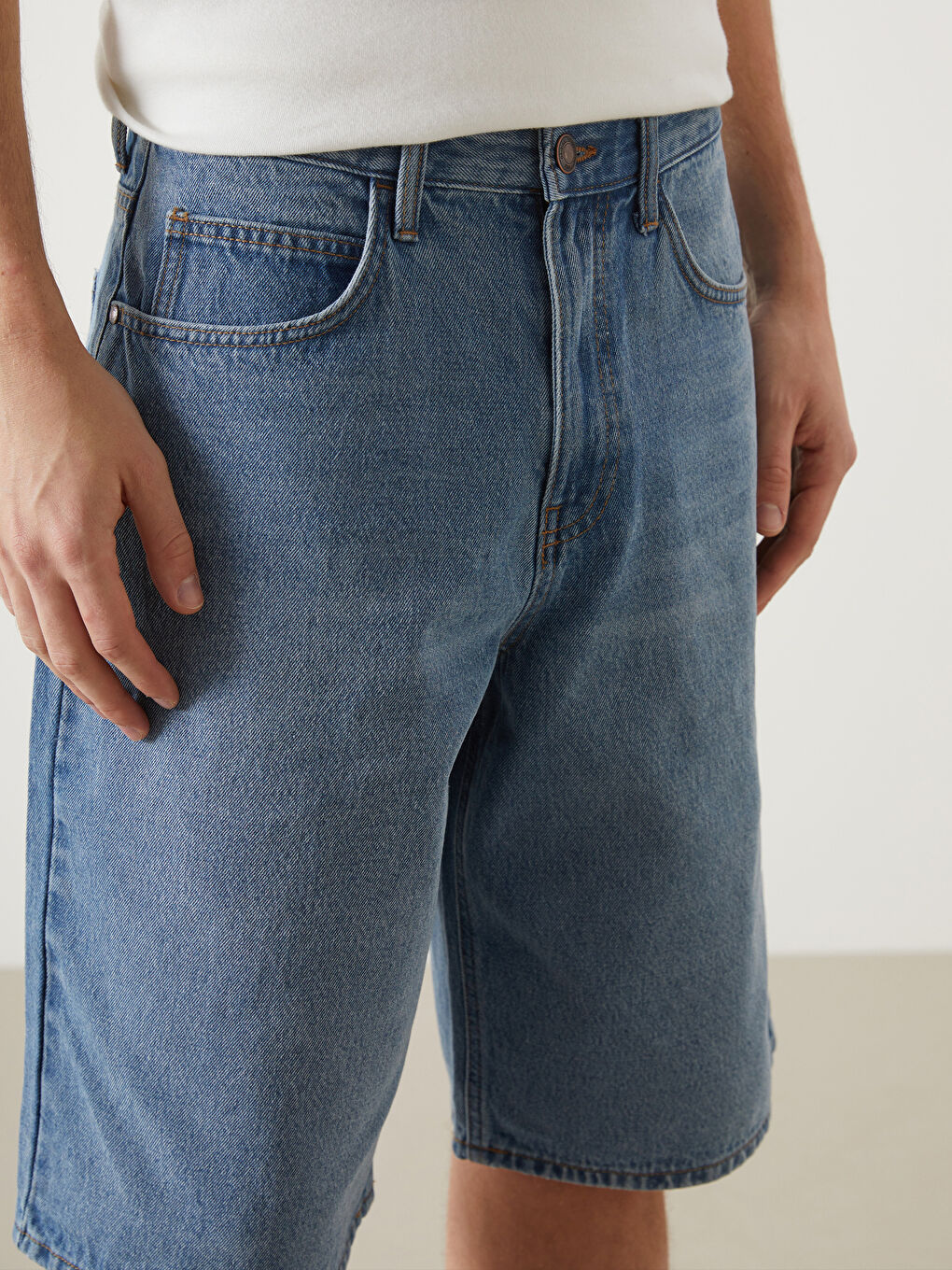 LCW Jeans Opušteni kroj Muški teksas šorts -S5EJ38Z8-H45