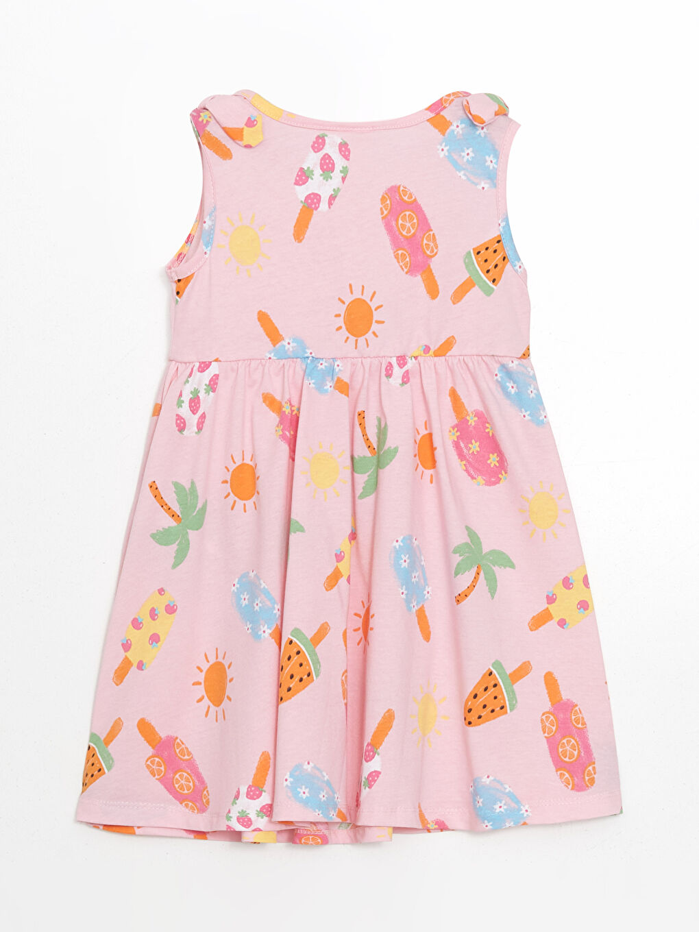 Robe en Jersey Imprimée pour Filles à Col Rond-1