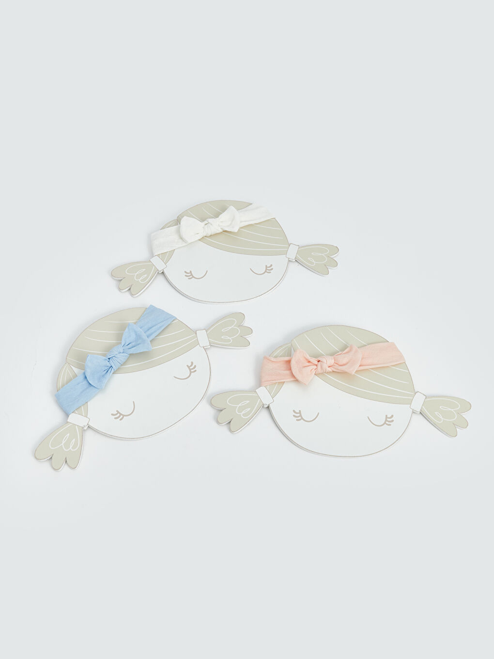 Bow Patterned Baby Girl Hair Band 3-Piece -S5EJ69Z1-FSP