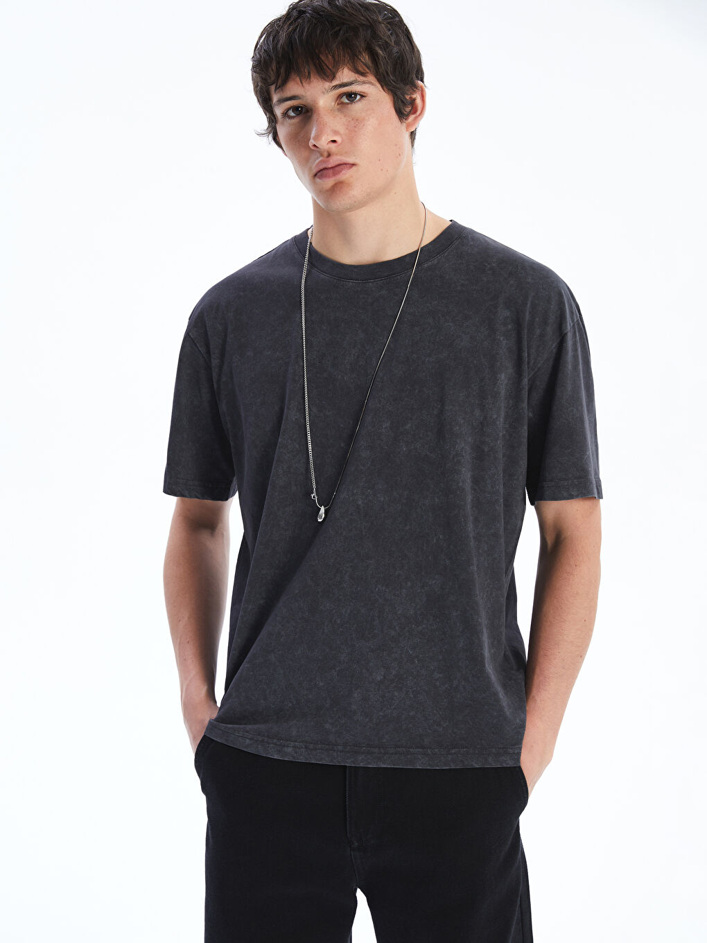 Crew Neck Short Sleeve Combed Cotton Men's T-shirt -S5EJ72Z8-HGG